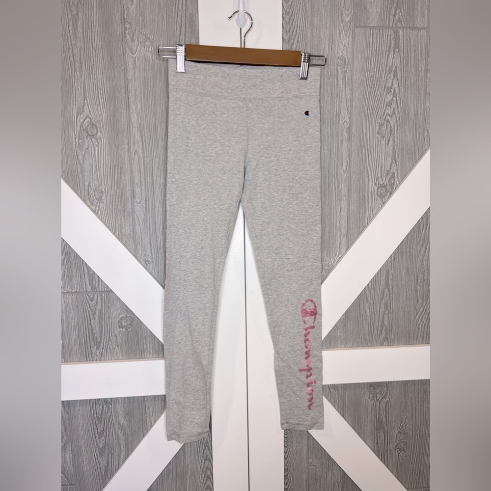 D11.13 Champion athleticwear leggings girls M Oxford Heather Gray NWOT